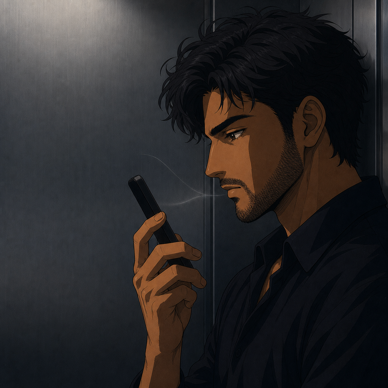 Profile illustration of Kai Kapur holding a phone